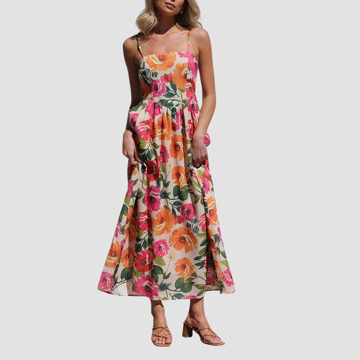 Isadora | Floral Backless Maxi Dress