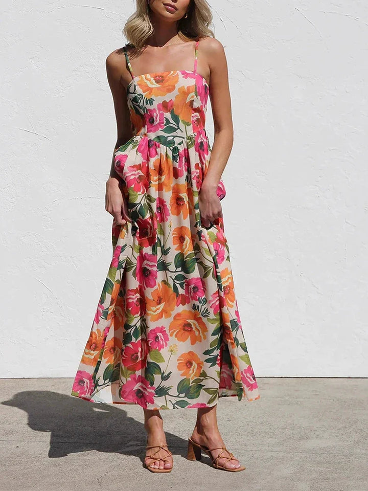 Isadora | Floral Backless Maxi Dress